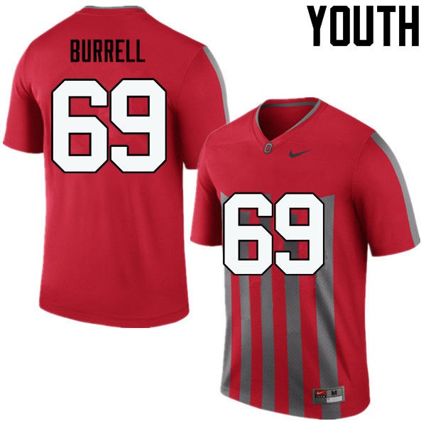 Ohio State Buckeyes #69 Matthew Burrell Youth NCAA Jersey Throwback OSU39907